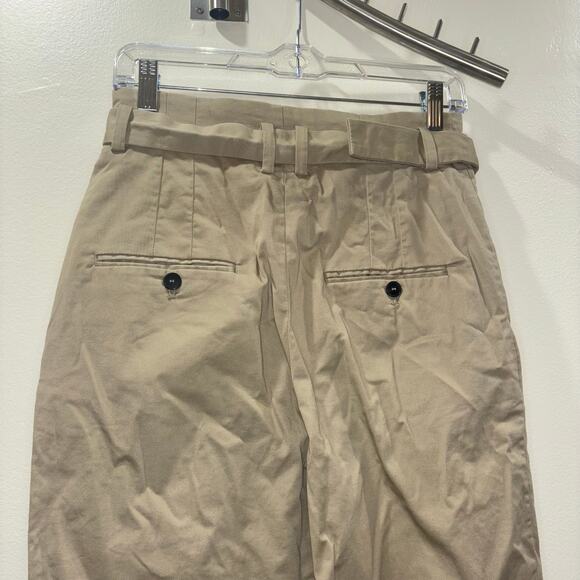 New Mango Suit High-Waisted Belted Trousers โ Size 4 Khaki Business Pants - Picture 6 of 15